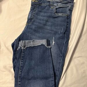 KUT jeans worn